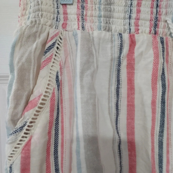 Briggs Multicolor Stripes Linen Blend Pull-On Shorts in Size XL - Picture 3 of 10